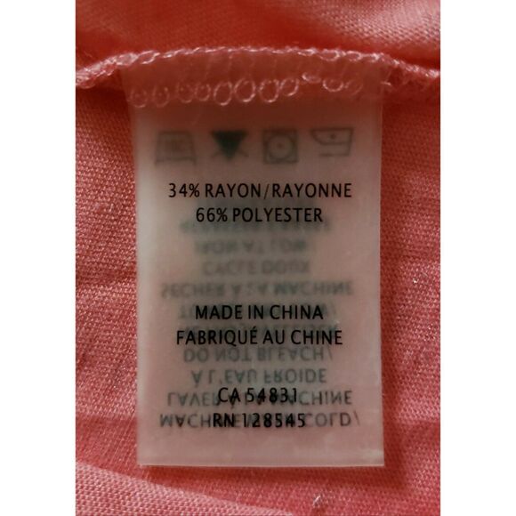 DANIEL BUCHLER long sleeve metallic pullover lounge top peach tee Size Large NEW - Picture 6 of 7